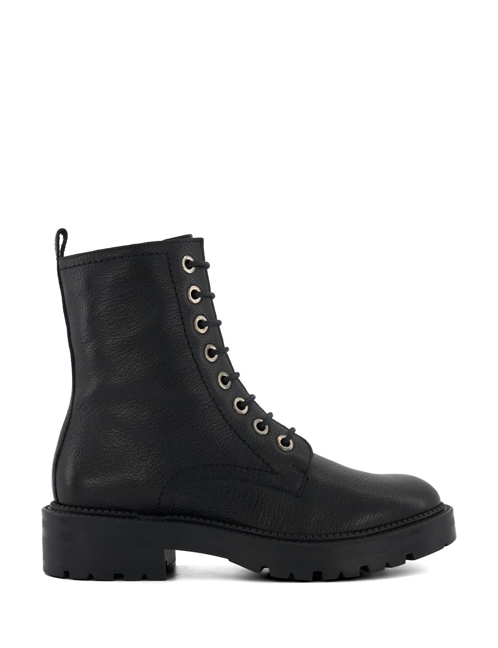 Leather Lace Up Block Heel Ankle Boots 1 of 1