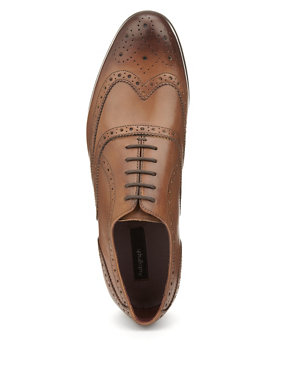 Leather Lace Up Brogue Shoes Image 2 of 6