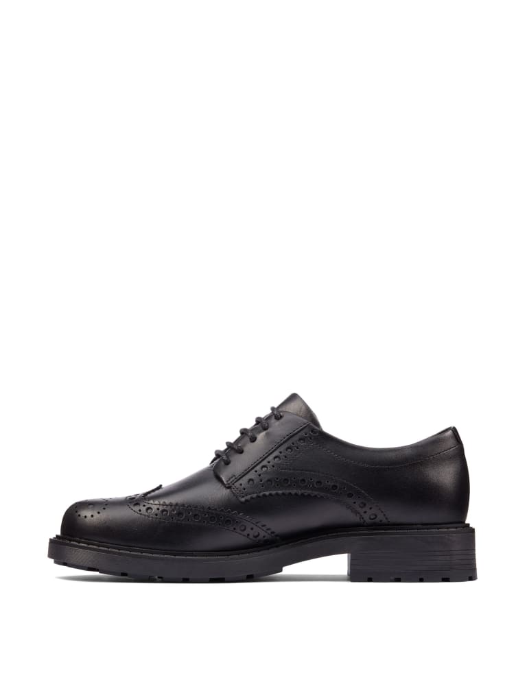 Clarks black and white brogues sales