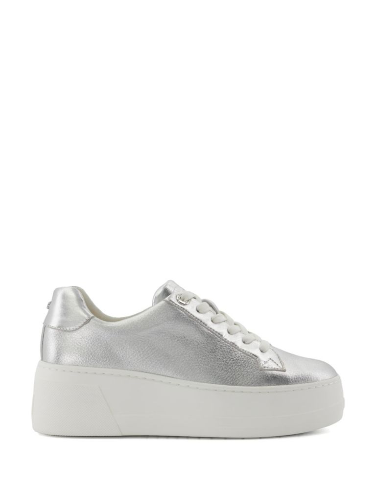 Leather Lace Up Chunky Trainers 1 of 6