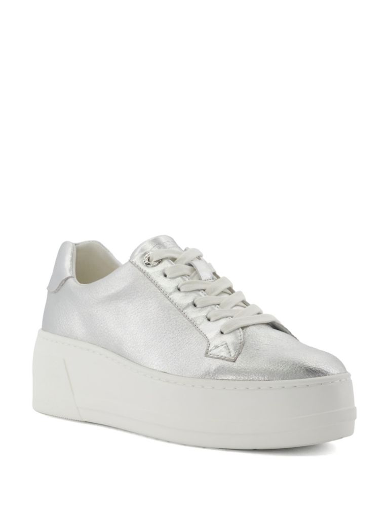 Leather Lace Up Chunky Trainers 2 of 6
