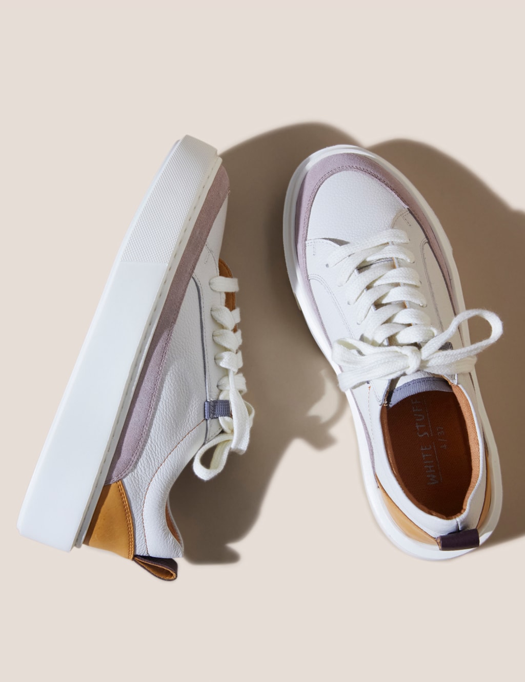 White leather hot sale chunky trainers
