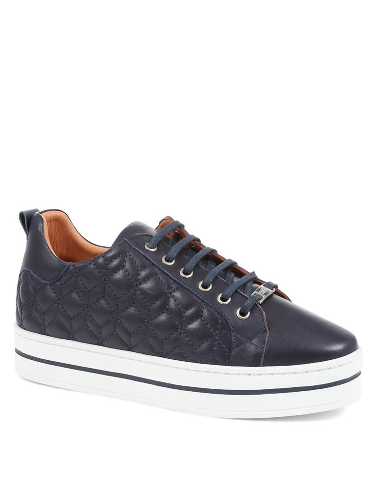 Leather Lace Up Chunky Trainers 3 of 7