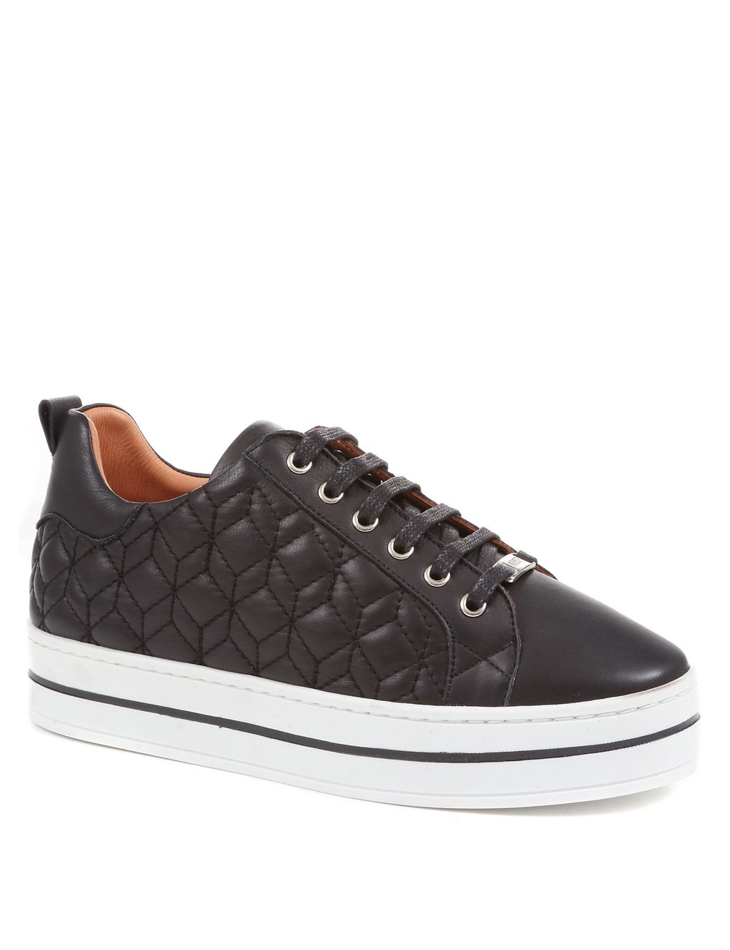 Leather Lace Up Chunky Trainers 1 of 7