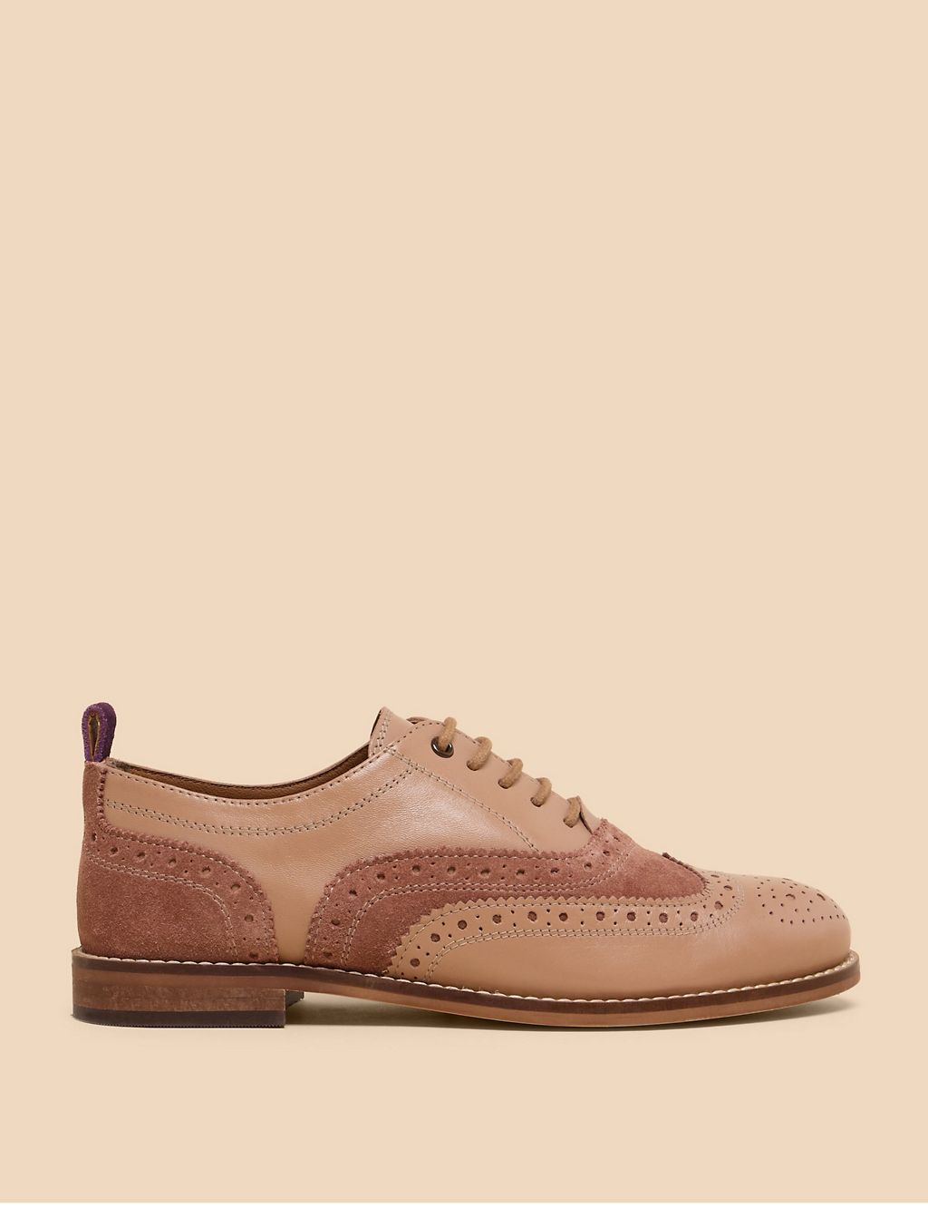 Leather Lace Up Flat Brogues 3 of 4