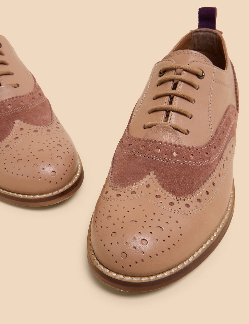 Leather Lace Up Flat Brogues 4 of 4