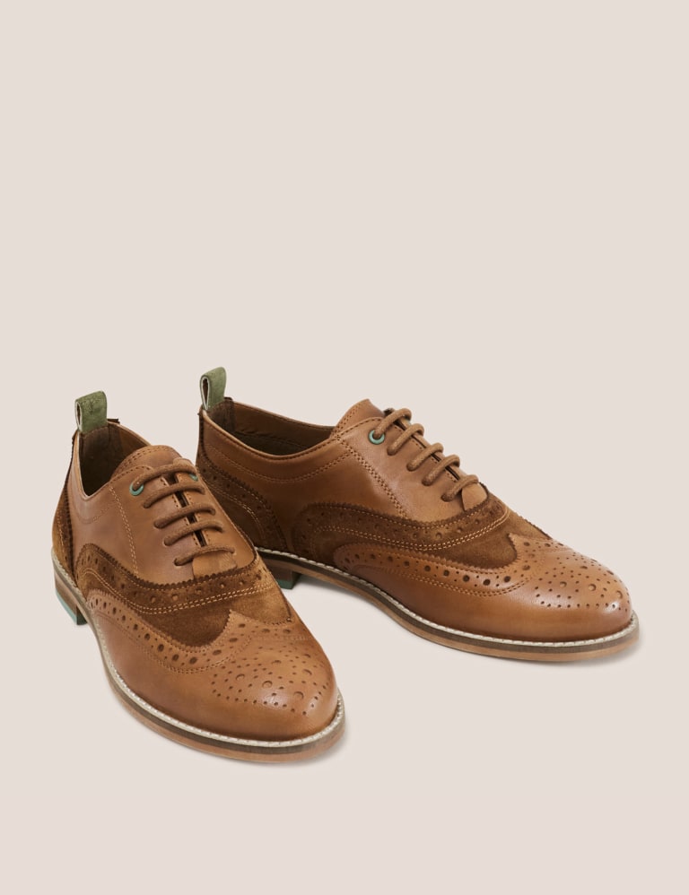 Leather Lace Up Flat Brogues White Stuff M S