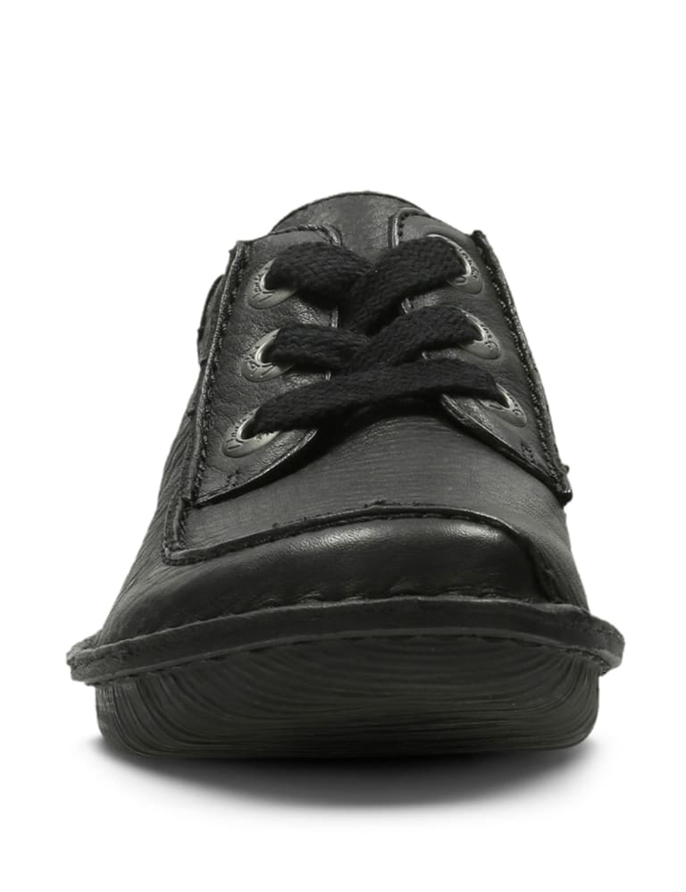 Leather Lace Up Flatform Brogues