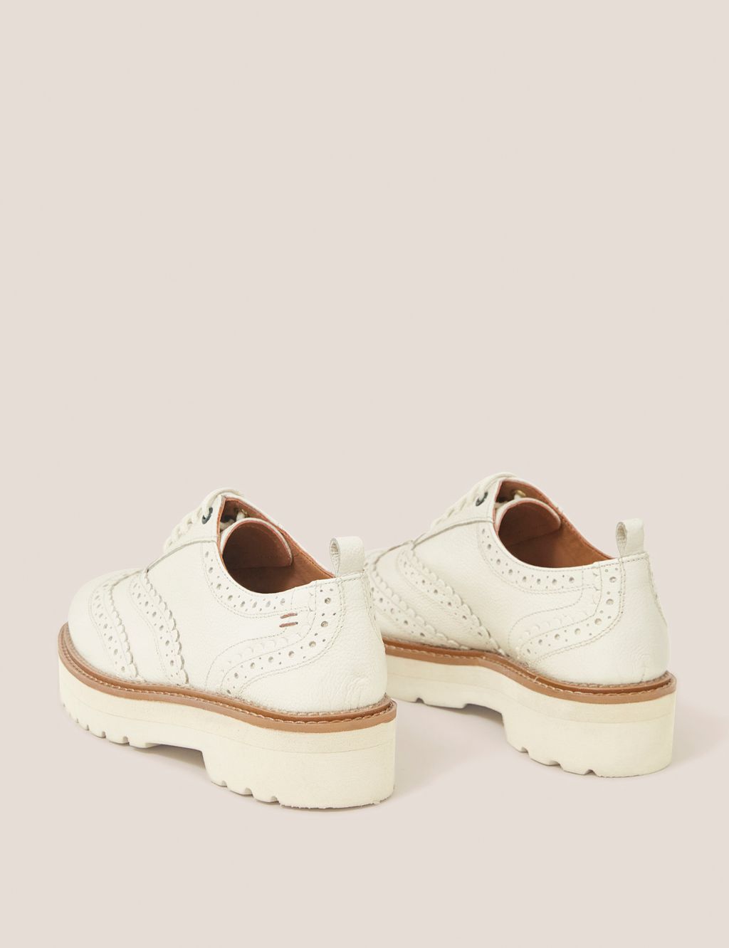 Leather Lace Up Flatform Brogues 2 of 3