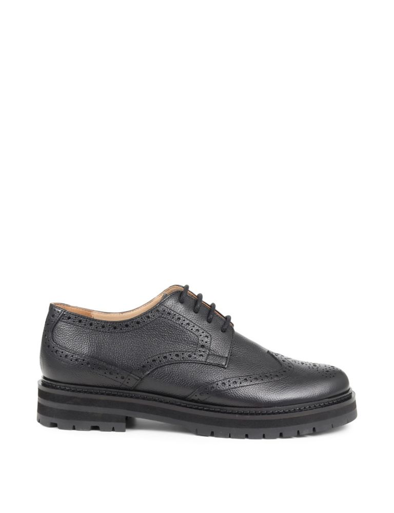 Leather Lace Up Flatform Brogues 3 of 7