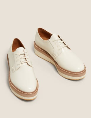 White leather lace up sales shoes