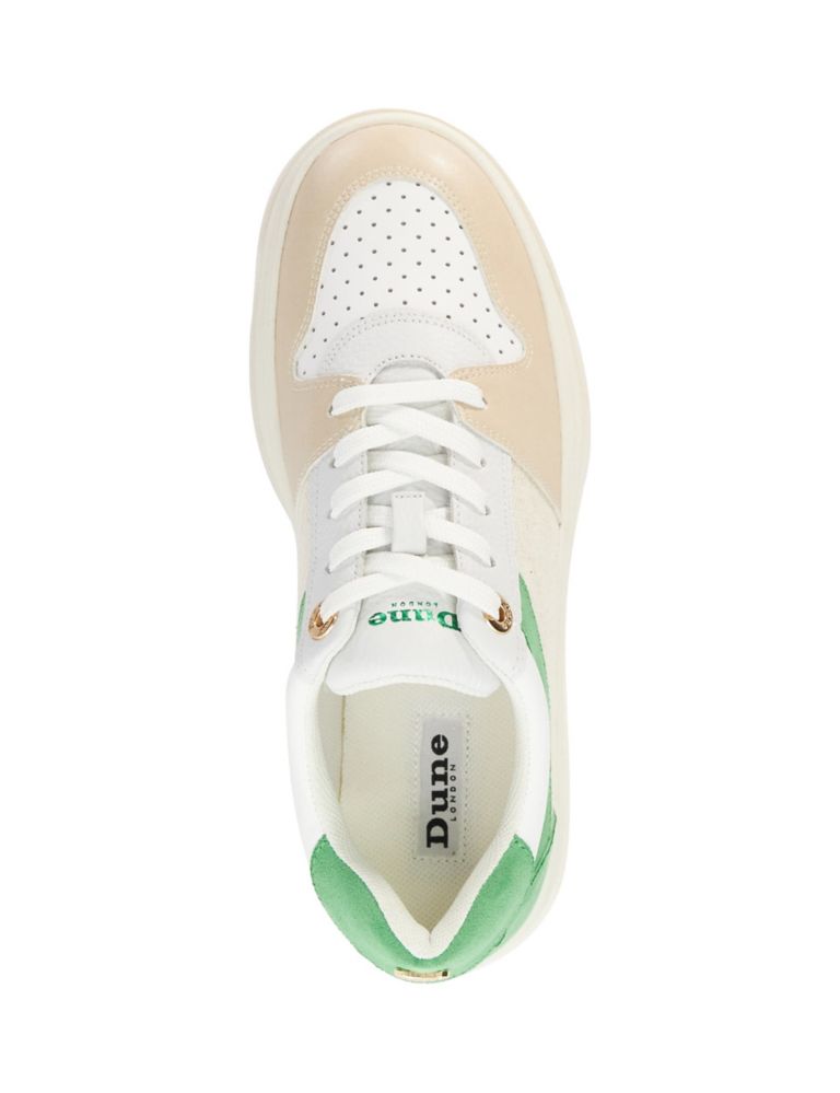 Leather Lace Up Flatform Trainers 4 of 5
