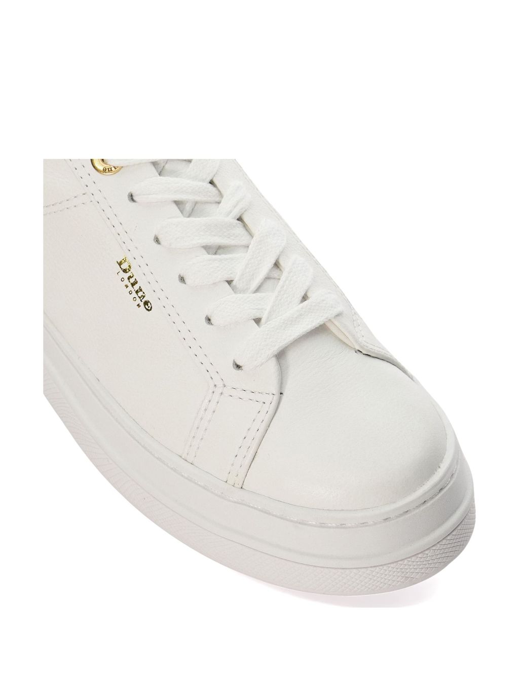 Leather Lace Up Flatform Trainers 5 of 5