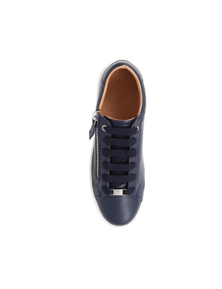 Leather Lace Up Flatform Trainers 5 of 7