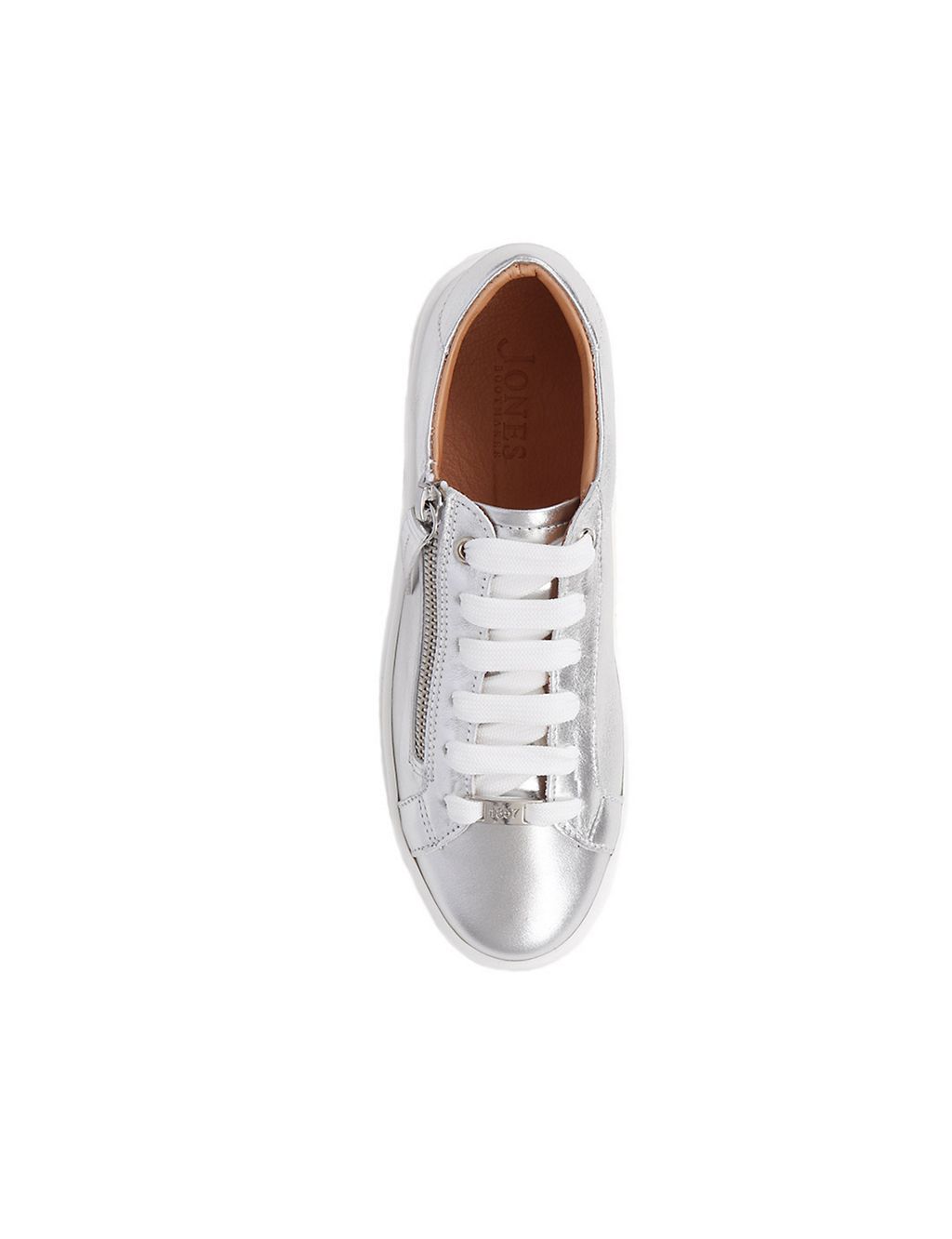 Leather Lace Up Flatform Trainers 5 of 7