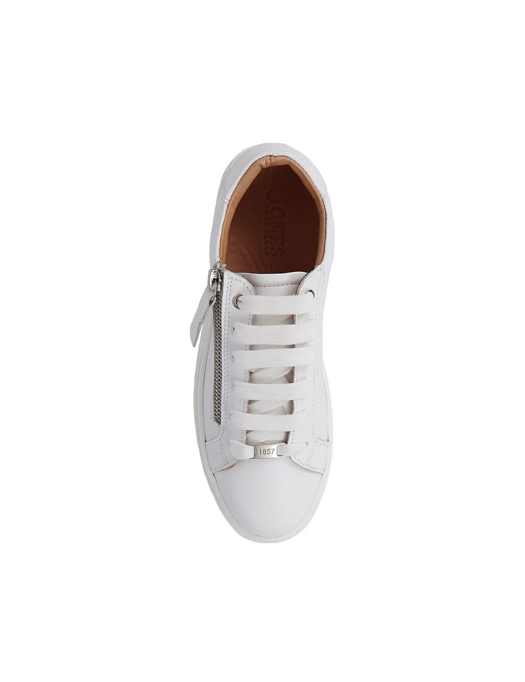 Leather Lace Up Flatform Trainers 4 of 8