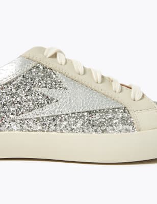 white trainers with sparkle