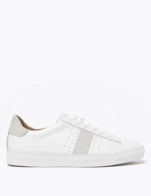 white stripe side lace up plimsolls