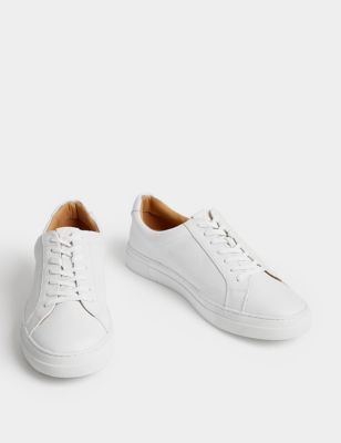 Leather Lace Up Trainers with Freshfeet™ Image 2 of 5