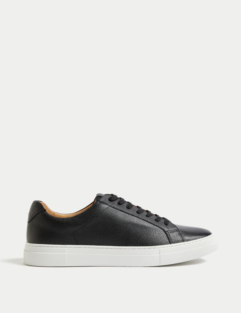 Leather Lace Up Trainers with Freshfeet Autograph M S