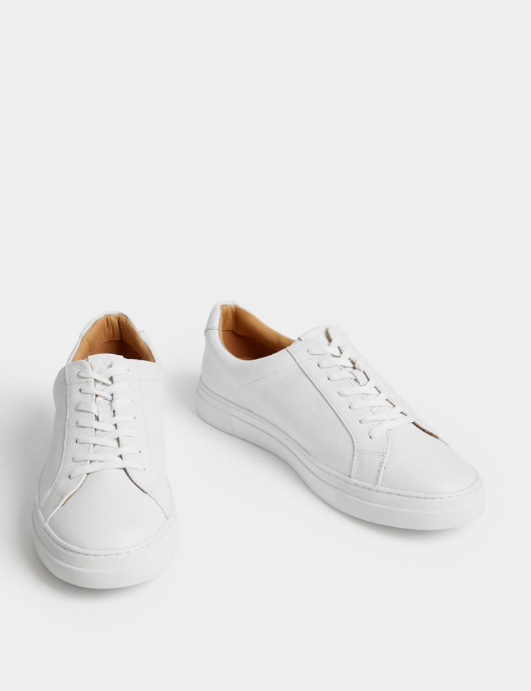 Leather Lace Up Trainers with Freshfeet™ 2 of 5