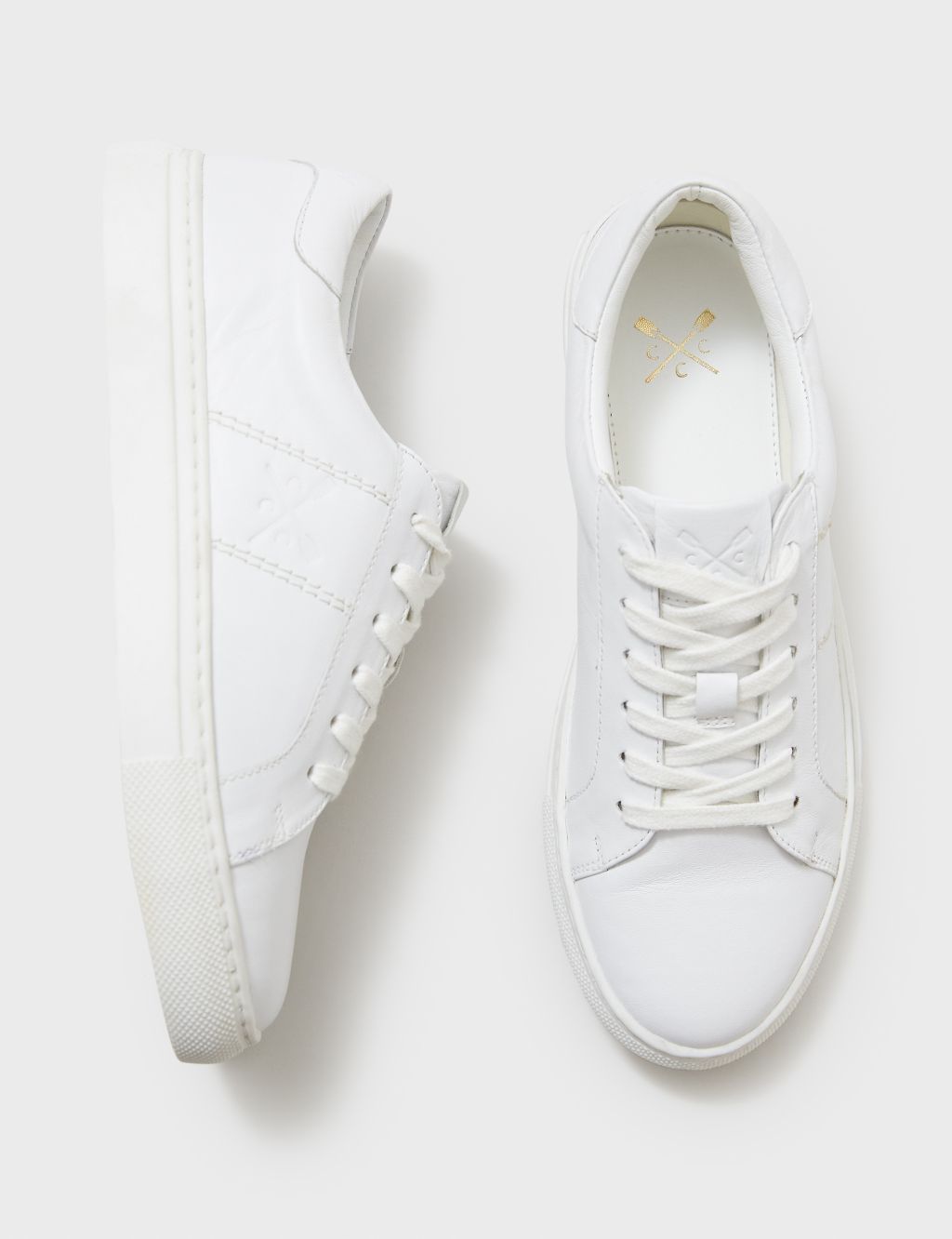 Leather Lace Up Trainers | Crew Clothing | M&S