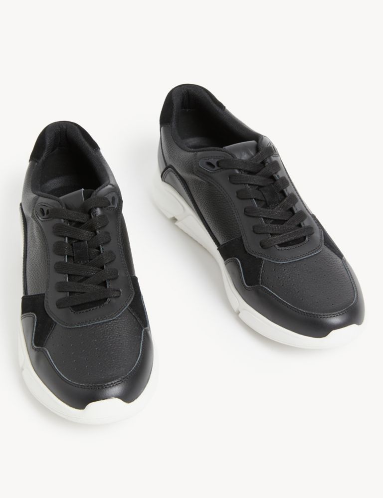 Leather Lace Up Trainers | Autograph | M&S