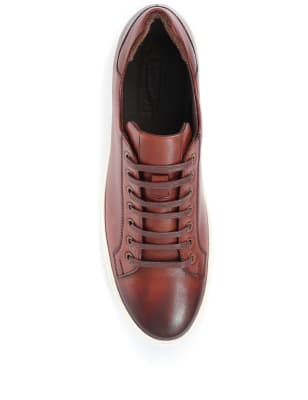 mens brown smart trainers