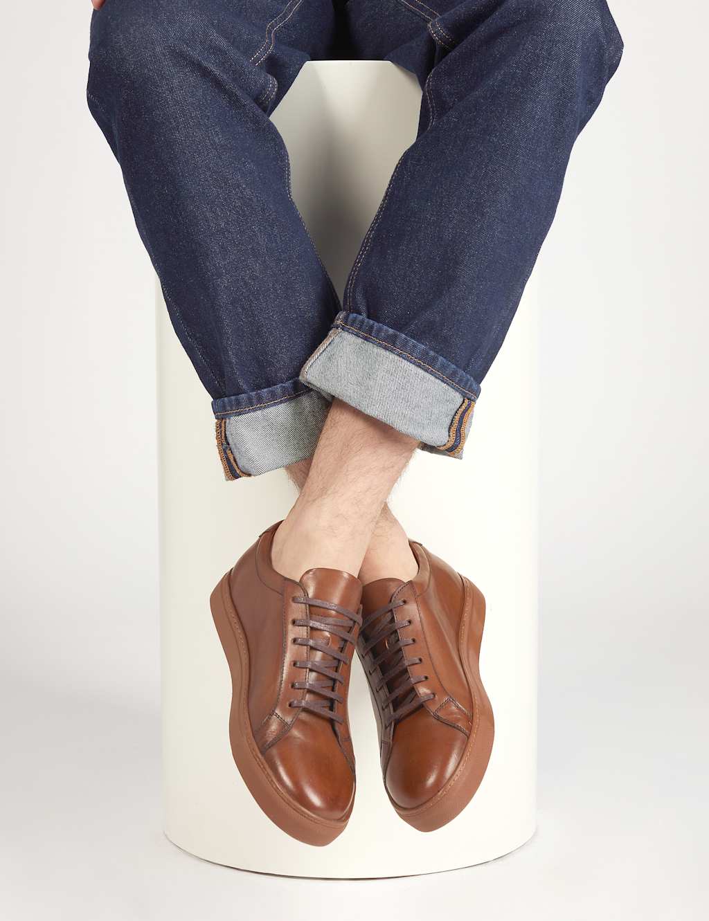 Leather Lace-Up Trainers 3 of 6