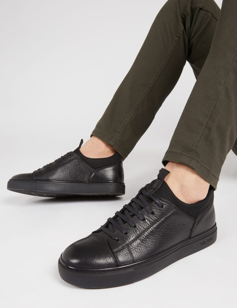 Leather Lace Up Trainers Jones Bootmaker M S