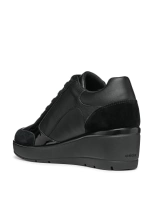 Wedge heel outlet trainers