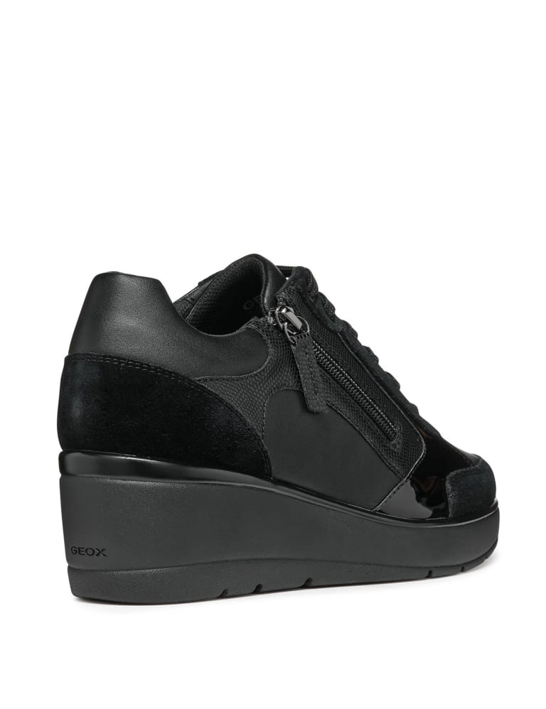 Lace up wedge sneakers sale