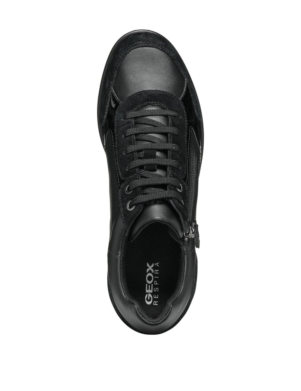 Leather Lace Up Wedge Heel Trainers Geox M S