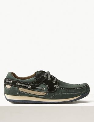 Leather Lace-up Boat Shoes | M\u0026S 