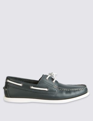 Leather Lace-up Boat Shoes Image 2 of 5