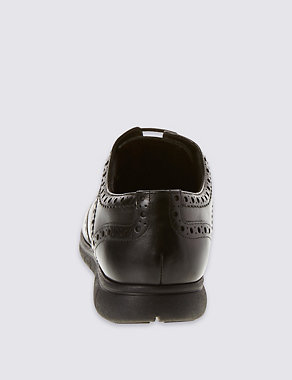 Leather Lace-up Derby Brogue Shoes Image 2 of 5