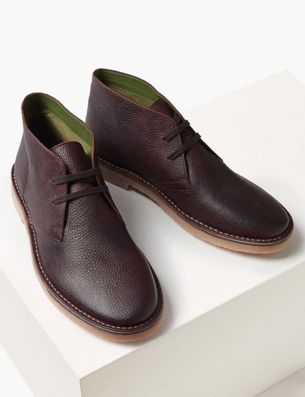 Leather Lace-up Desert Boots 1 of 4