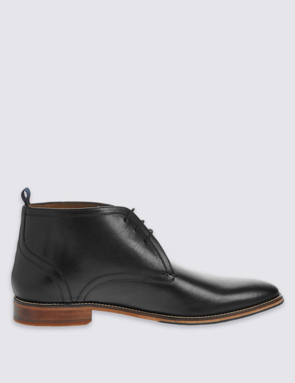 Leather Lace-up Layered Chukka Boots 2 of 5