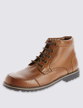 Leather Lace-up Mudguard Chukka Boots Image 2 of 6