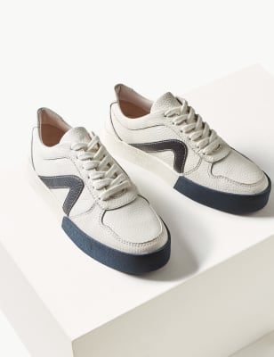 M&s cheap silver trainers