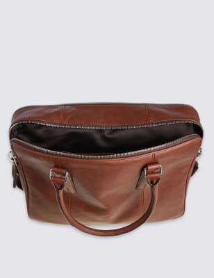 Leather Laptop Bag, M&S Collection