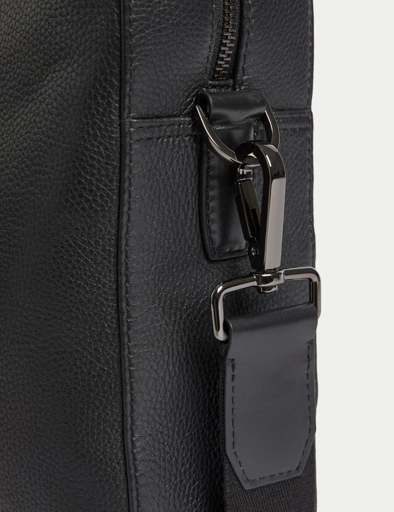 Leather Laptop Bag, M&S Collection