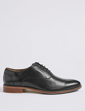 Leather Layered Derby Shoes Image 2 of 6