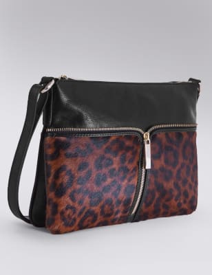 Leopard print 2024 leather bag