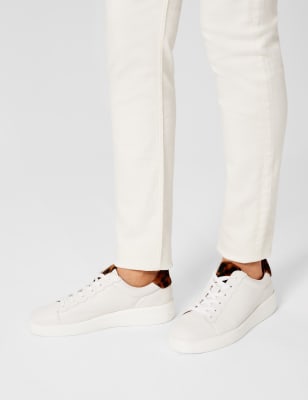 leather chunky trainers