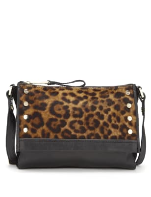 Black and cheap leopard print bag