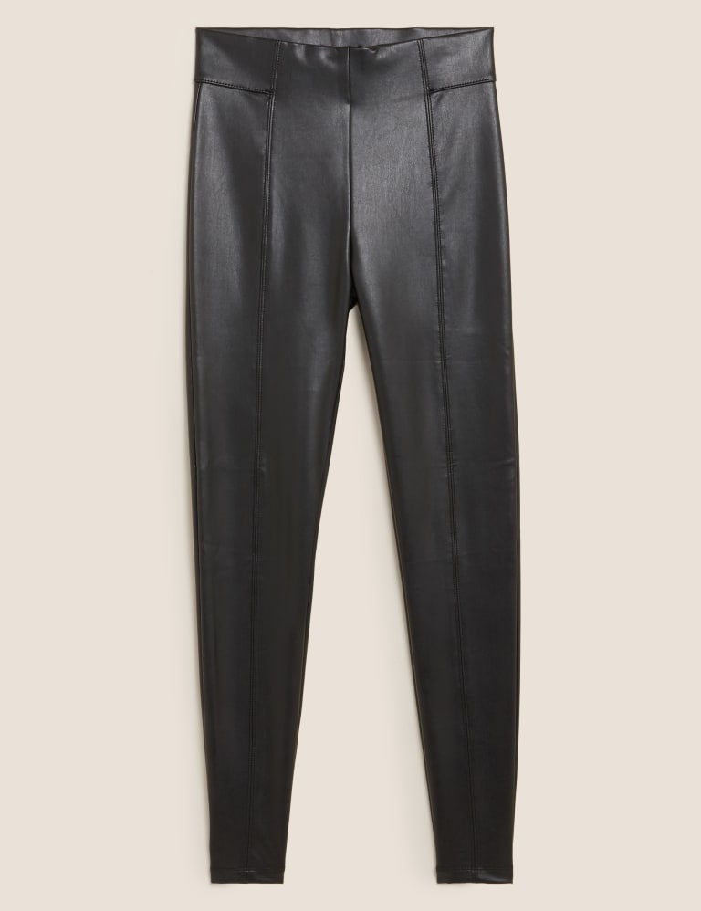 Black leather new arrivals look leggings uk