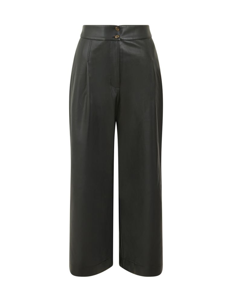 Reiss Francois High-Waisted Wide Leg Trousers in Black