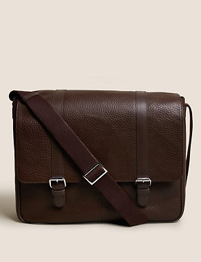 Leather Messenger Bag | M&S Collection | M&S