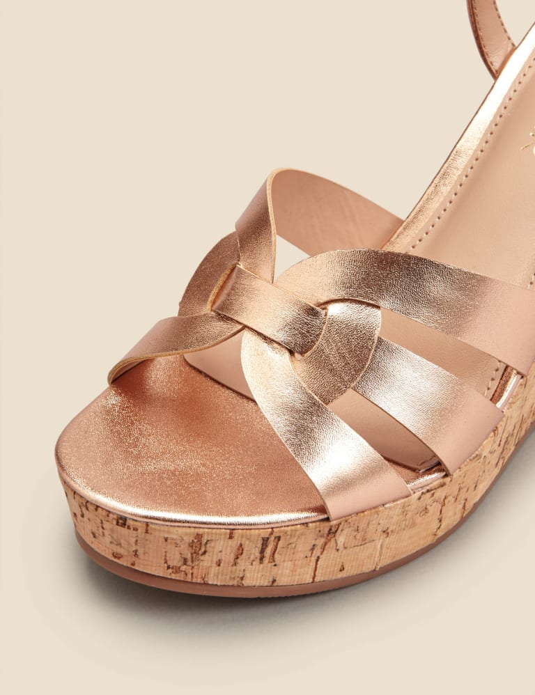 Rose gold metallic platform sandals new arrivals